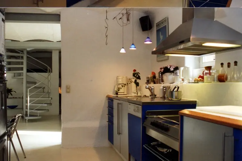 Wohnen und Arbeiten in einem ehemaligen Stall mit Heuboden, in der Grünewaldmühle in Babenhausen-Harreshausen, Hessen – Projektfoto
