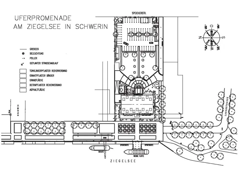Hotel und Uferpromenade am Ziegelsee in Schwerin – Projektfoto