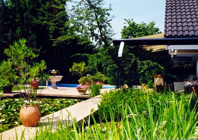 Garten mit Aligator in Neuss/Florida – Projektfoto